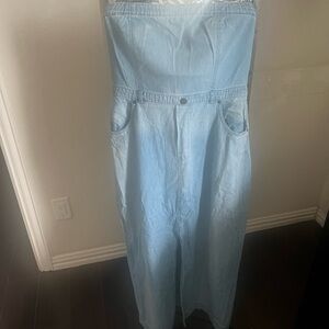Free People Light Blue Strapless Dress